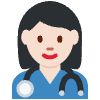 Woman Health Worker Light Skin Tone Element from Twemoji Emoji Set