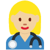 Woman Health Worker Medium Light Skin Tone Element from Twemoji Emoji Set