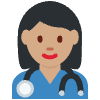 Woman Health Worker Medium Skin Tone Element from Twemoji Emoji Set