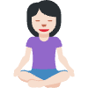 Woman In Lotus Position Light Skin Tone Element from Twemoji Emoji Set