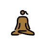 Woman In Lotus Position Medium Dark Skin Tone Element from OpenMoji Emoji Set