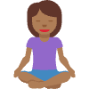 Woman In Lotus Position Medium Dark Skin Tone Element from Twemoji Emoji Set