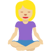 Woman In Lotus Position Medium Light Skin Tone Element from Twemoji Emoji Set