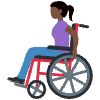 Woman In Manual Wheelchair Dark Skin Tone Element from Twemoji Emoji Set