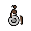 Woman In Manual Wheelchair Dark Skin Tone Element from OpenMoji Emoji Set