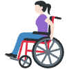 Woman In Manual Wheelchair Light Skin Tone Element from Twemoji Emoji Set