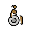 Woman In Manual Wheelchair Medium Dark Skin Tone Element from OpenMoji Emoji Set