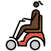 Woman In Motorized Wheelchair Dark Skin Tone Element from OpenMoji Emoji Set