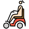 Woman In Motorized Wheelchair Light Skin Tone Element from OpenMoji Emoji Set