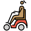 Woman In Motorized Wheelchair Medium Skin Tone Element from OpenMoji Emoji Set