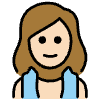 Woman In Steamy Room Light Skin Tone Element from OpenMoji Emoji Set