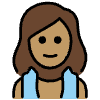 Woman In Steamy Room Medium Skin Tone Element from OpenMoji Emoji Set