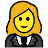 Woman In Tuxedo Element from OpenMoji Emoji Set