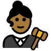 Woman Judge Medium Dark Skin Tone Element from OpenMoji Emoji Set
