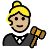 Woman Judge Medium Light Skin Tone Element from OpenMoji Emoji Set