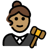 Woman Judge Medium Skin Tone Element from OpenMoji Emoji Set