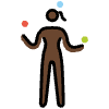 Woman Juggling Dark Skin Tone Element from OpenMoji Emoji Set