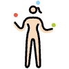 Woman Juggling Light Skin Tone Element from OpenMoji Emoji Set