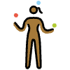 Woman Juggling Medium Dark Skin Tone Element from OpenMoji Emoji Set