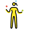 Woman Juggling Element from OpenMoji Emoji Set
