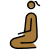 Woman Kneeling Medium Dark Skin Tone Element from OpenMoji Emoji Set
