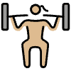 Woman Lifting Weights Medium Light Skin Tone Element from OpenMoji Emoji Set