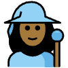 Woman Mage Medium Dark Skin Tone Element from OpenMoji Emoji Set