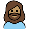 Woman Medium Skin Tone Beard Element from OpenMoji Emoji Set