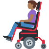 Woman In Motorized Wheelchair Medium Dark Skin Tone Element from Twemoji Emoji Set