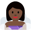 Woman In Steamy Room Dark Skin Tone Emoji from Twemoji Set | Free Download as SVG Vector and Transparent PNG | Streamline emojis