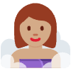 Woman In Steamy Room Medium Skin Tone Emoji from Twemoji Set | Free Download as SVG Vector and Transparent PNG | Streamline emojis