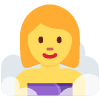 Woman In Steamy Room Emoji from Twemoji Set | Free Download as SVG Vector and Transparent PNG | Streamline emojis