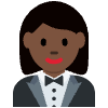 Woman In Tuxedo Dark Skin Tone Element from Twemoji Emoji Set