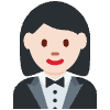 Woman In Tuxedo Light Skin Tone Element from Twemoji Emoji Set