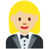 Woman In Tuxedo Medium Light Skin Tone Element from Twemoji Emoji Set