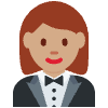 Woman In Tuxedo Medium Skin Tone Element from Twemoji Emoji Set