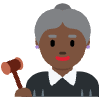 Woman Judge Dark Skin Tone Element from Twemoji Emoji Set