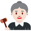 Woman Judge Light Skin Tone Element from Twemoji Emoji Set