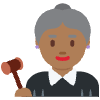 Woman Judge Medium Dark Skin Tone Element from Twemoji Emoji Set