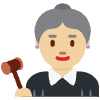 Woman Judge Medium Light Skin Tone Element from Twemoji Emoji Set