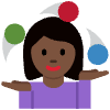 Woman Juggling Dark Skin Tone Element from Twemoji Emoji Set
