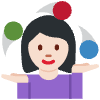 Woman Juggling Light Skin Tone Element from Twemoji Emoji Set