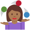 Woman Juggling Medium Dark Skin Tone Element from Twemoji Emoji Set