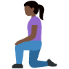 Woman Kneeling Dark Skin Tone Element from Twemoji Emoji Set