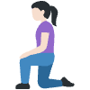 Woman Kneeling Light Skin Tone Element from Twemoji Emoji Set