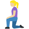 Woman Kneeling Medium Light Skin Tone Element from Twemoji Emoji Set