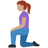 Woman Kneeling Medium Skin Tone Element from Twemoji Emoji Set