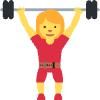 Woman Lifting Weights Element from Twemoji Emoji Set