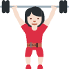 Woman Lifting Weights Light Skin Tone Element from Twemoji Emoji Set