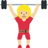 Woman Lifting Weights Medium Light Skin Tone Element from Twemoji Emoji Set